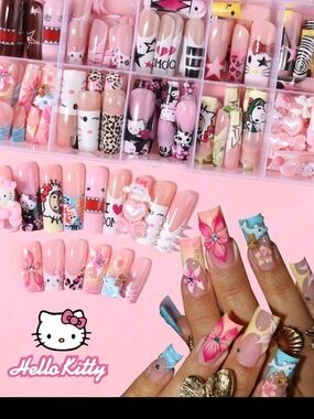 NWT in Box Sanrio Hello Kitty 240 Piece Press-On Nail Set